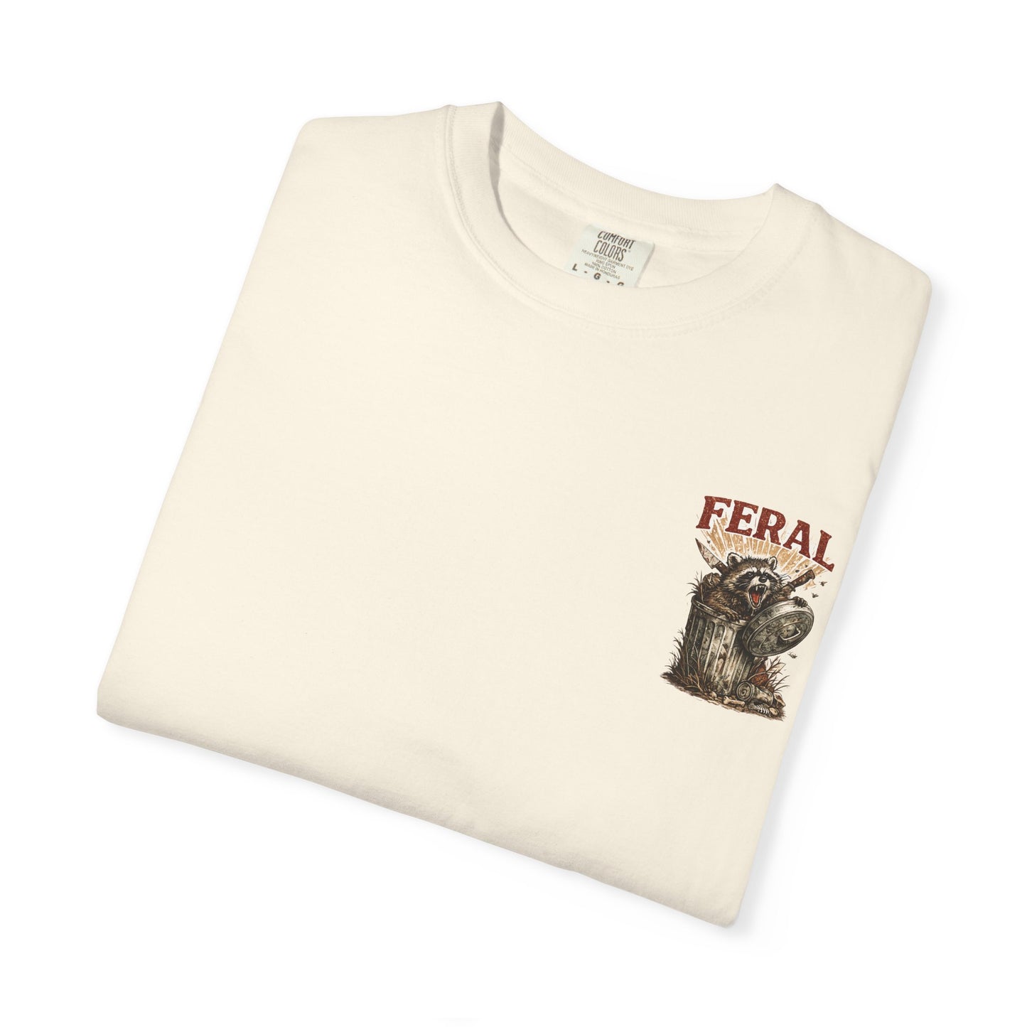 Feral Raccoon Graphic Tee – “I Say ‘Fuck’ a Lot” Vintage-Style T-Shirt