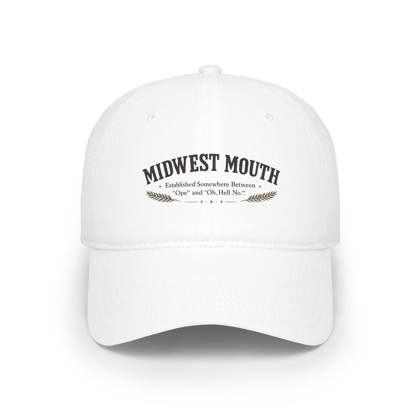 Midwest Mouth Low Profile Baseball Cap — 'Midwest Mouth' Vintage Logo Hat