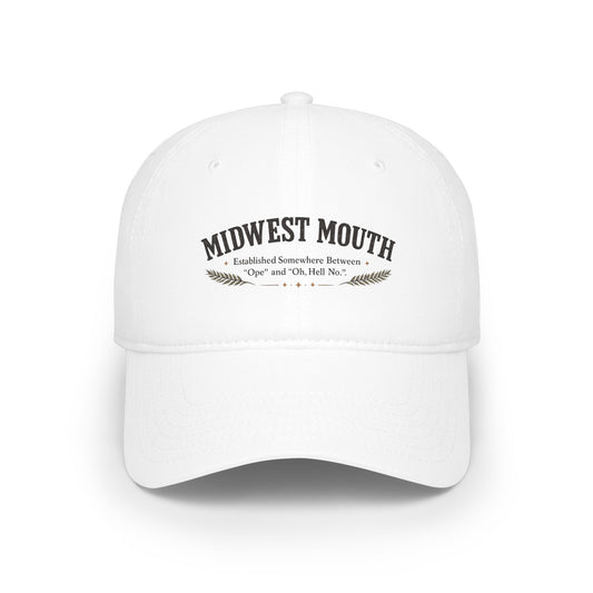 Midwest Mouth Low Profile Baseball Cap — 'Midwest Mouth' Vintage Logo Hat