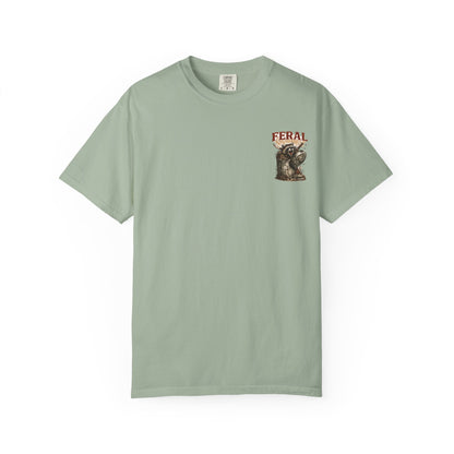 Feral Raccoon Graphic Tee – “I Say ‘Fuck’ a Lot” Vintage-Style T-Shirt