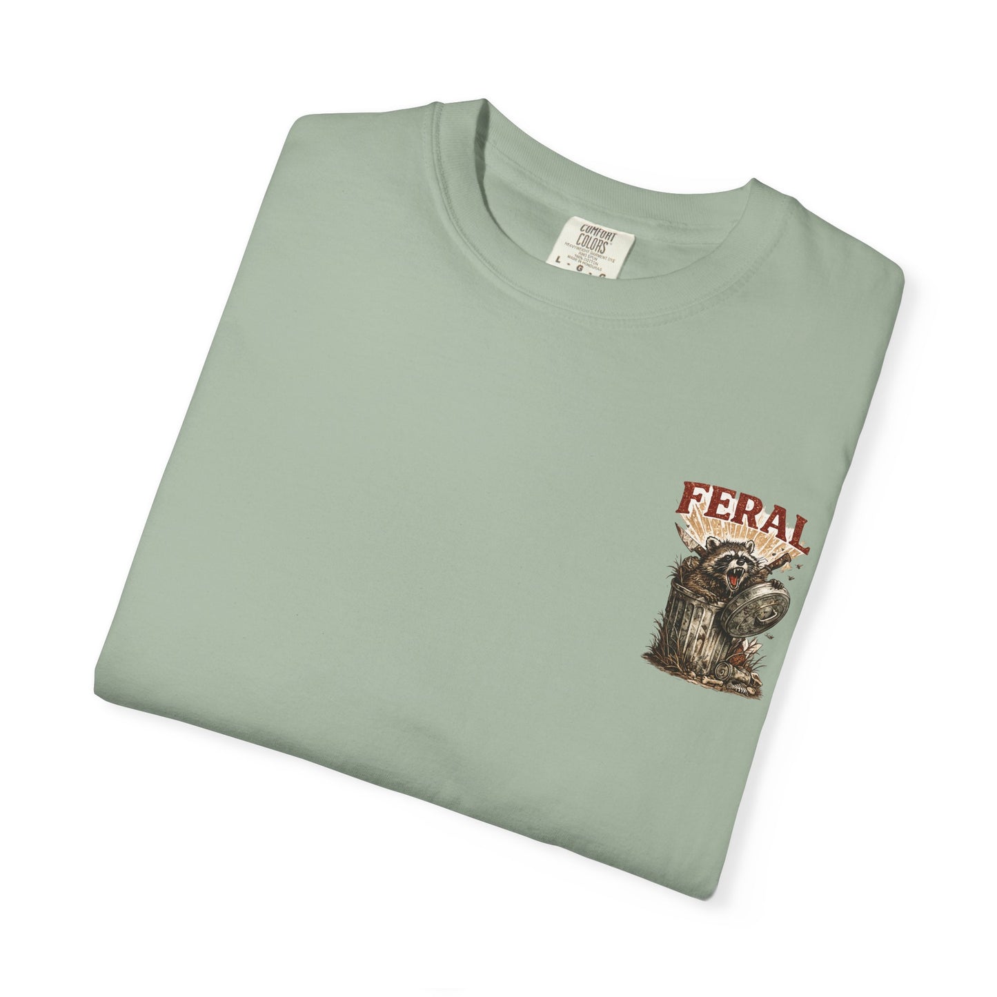 Feral Raccoon Graphic Tee – “I Say ‘Fuck’ a Lot” Vintage-Style T-Shirt