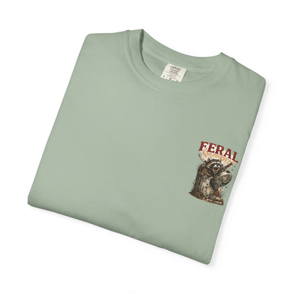 Feral Raccoon Graphic Tee – “I Say ‘Fuck’ a Lot” Vintage-Style T-Shirt