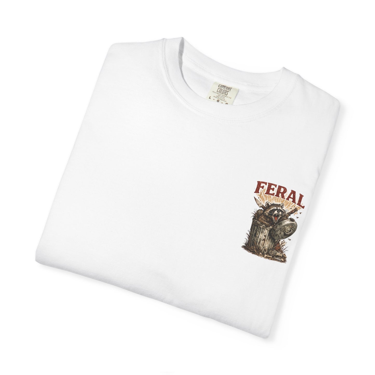 Feral Raccoon Graphic Tee – “I Say ‘Fuck’ a Lot” Vintage-Style T-Shirt