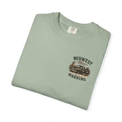 Midwest Nice T-Shirt - "Midwest Nice: Sweet as Pie" Retro Cabin Graphic Tee
