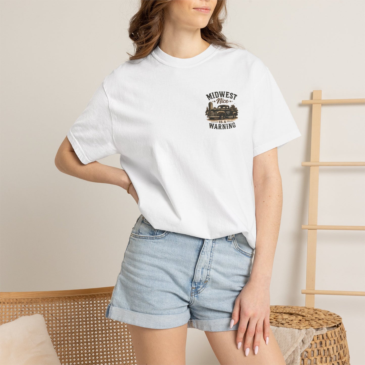 Midwest Nice T-Shirt - "Midwest Nice: Sweet as Pie" Retro Cabin Graphic Tee