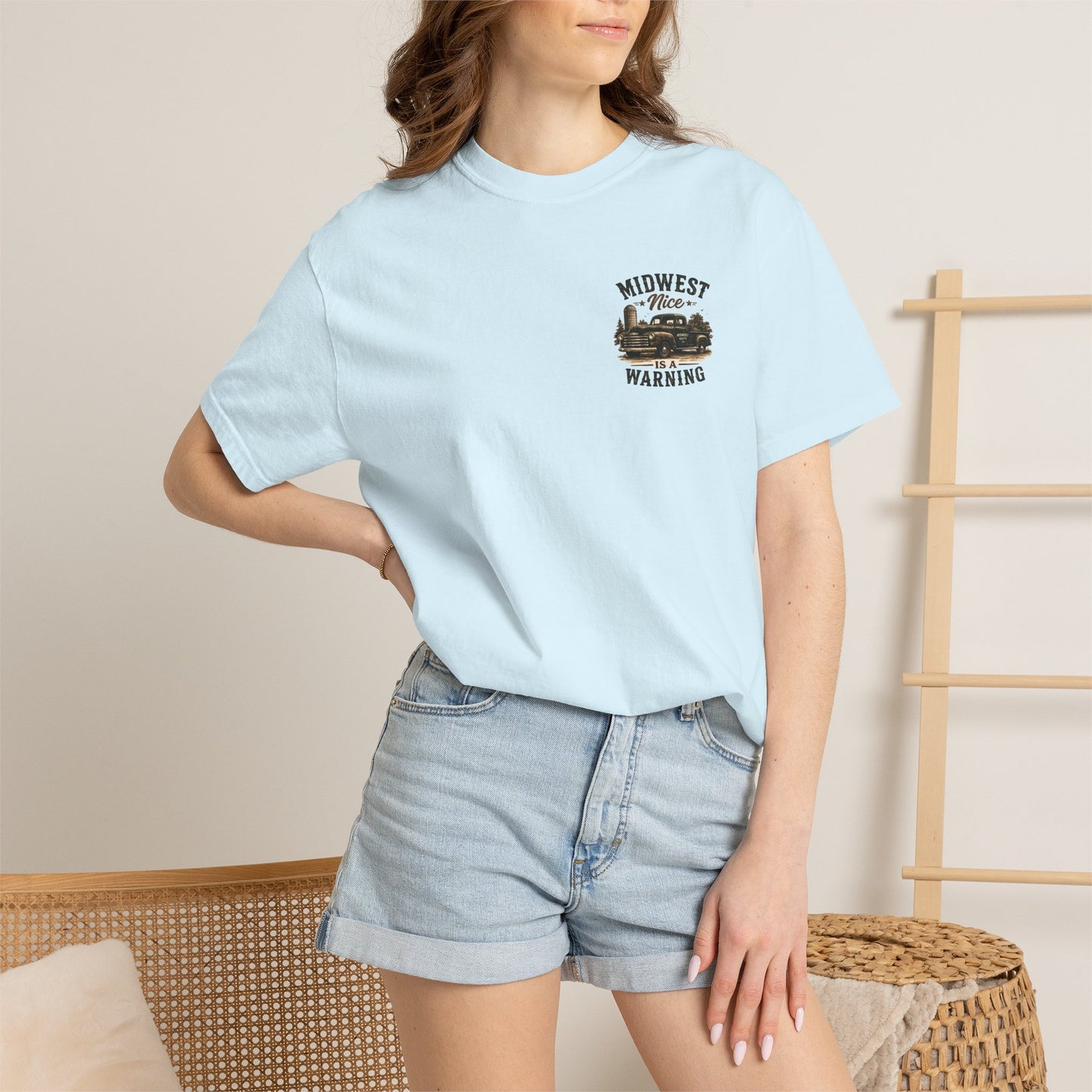Midwest Nice T-Shirt - "Midwest Nice: Sweet as Pie" Retro Cabin Graphic Tee
