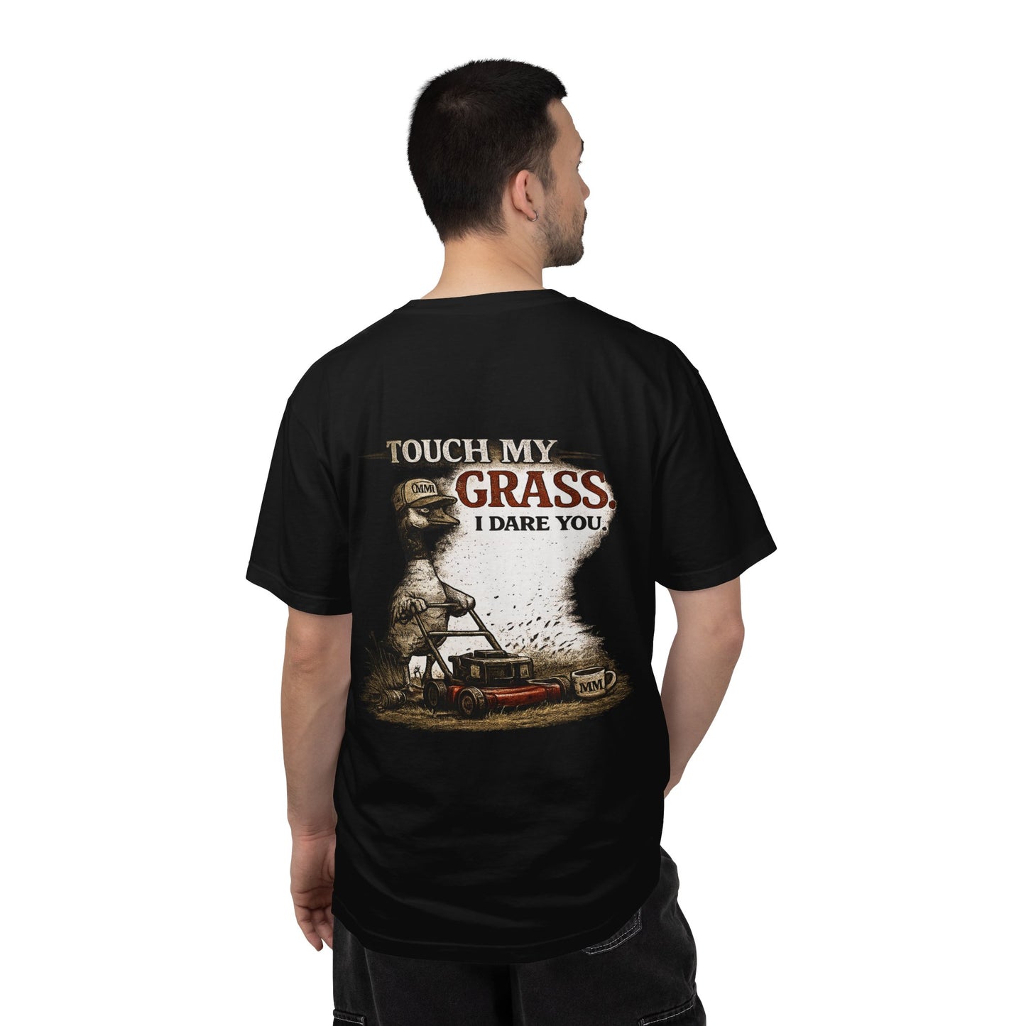 Touch My Grass T-Shirt — Funny Lawn Care Duck Tee