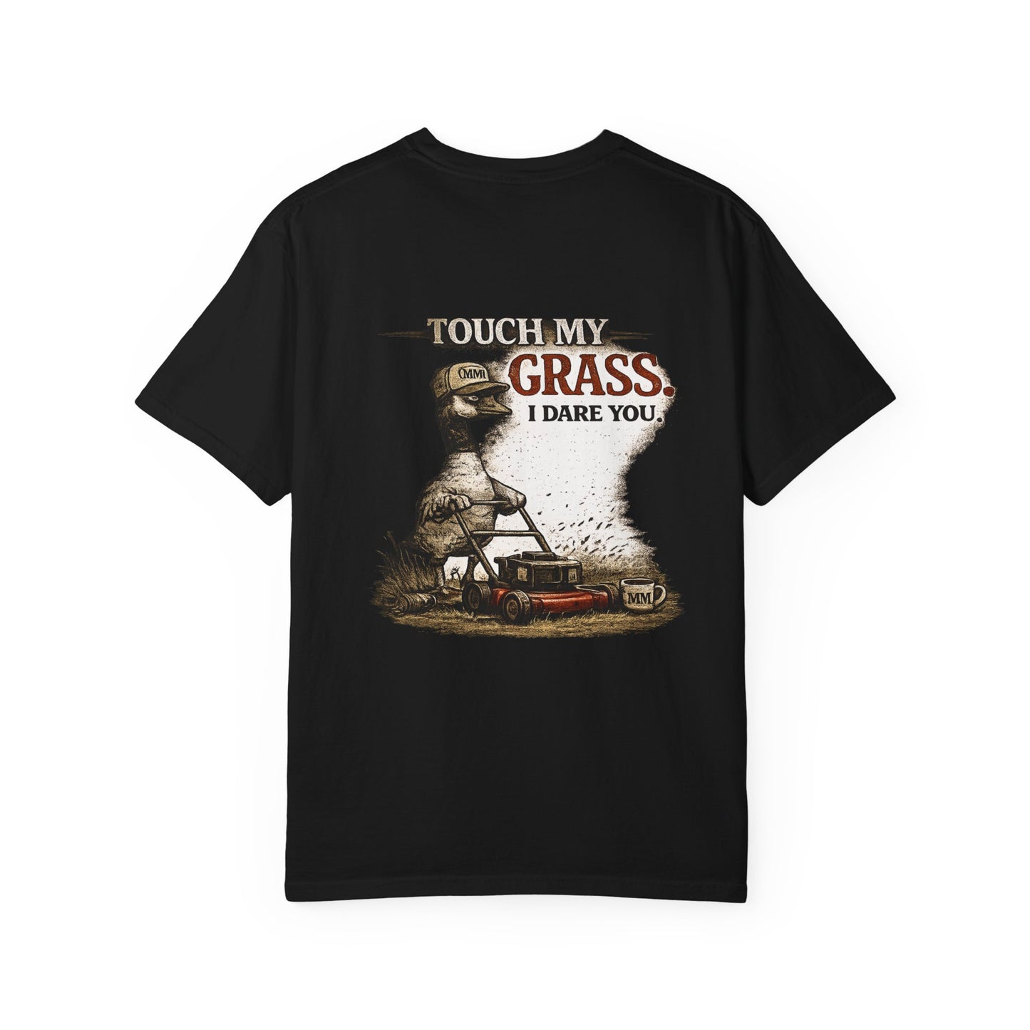 Touch My Grass T-Shirt — Funny Lawn Care Duck Tee