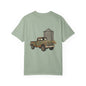 Vintage Farm Truck T-Shirt — Rustic Pickup & Grain Silo Design