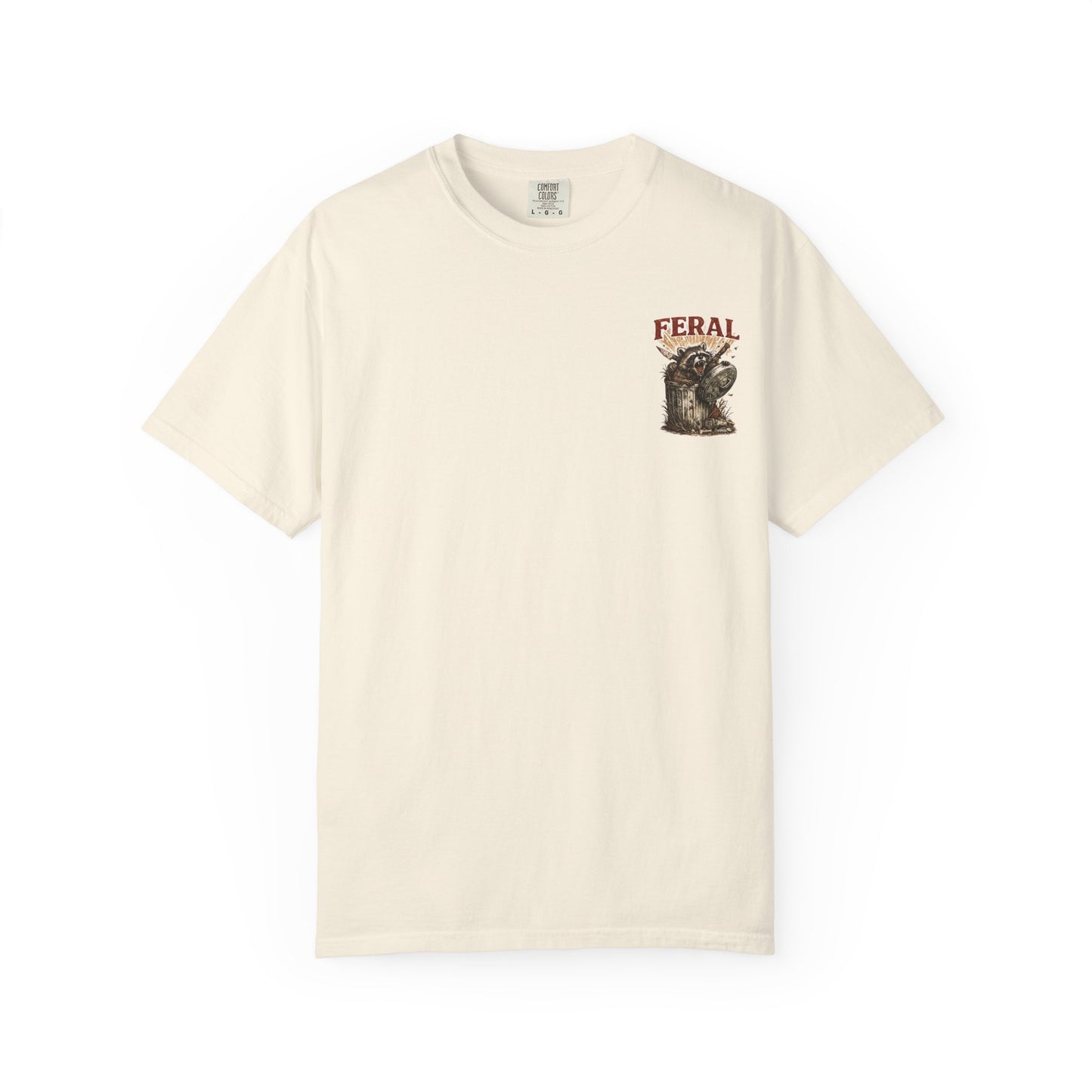 Feral Raccoon Graphic Tee – “I Say ‘Fuck’ a Lot” Vintage-Style T-Shirt