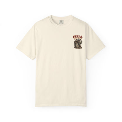 Feral Raccoon Graphic Tee – “I Say ‘Fuck’ a Lot” Vintage-Style T-Shirt