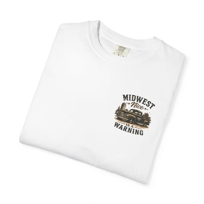 Midwest Nice T-Shirt - "Midwest Nice: Sweet as Pie" Retro Cabin Graphic Tee
